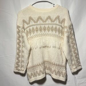 Zara Kids Cream Patterned Sweater